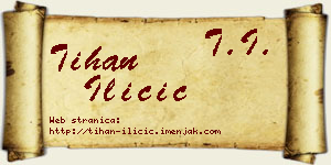 Tihan Iličić vizit kartica
